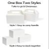 Happyhiram 50 Ct Large Party Gift Boxes with Handle White, 9x6x6 Gable Lunch Boxes Party Favor Boxes Barn Style Carry Out Box Recyclable Welcome Boxes Paper for Cookie Birthday Baby Shower Wedding view 2
