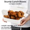 Happyhiram 50 Ct Large Party Gift Boxes with Handle White, 9x6x6 Gable Lunch Boxes Party Favor Boxes Barn Style Carry Out Box Recyclable Welcome Boxes Paper for Cookie Birthday Baby Shower Wedding view 3