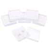 BENECREAT 6Pcs White Plastic Boxes with Sponge Inside Gift Boxes Clear Window Presentation 3.5"x3.5"x1" for Jewelry Birthday, Mother's Day Festival Gift Packing view 1