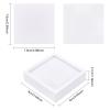BENECREAT 6Pcs White Plastic Boxes with Sponge Inside Gift Boxes Clear Window Presentation 3.5"x3.5"x1" for Jewelry Birthday, Mother's Day Festival Gift Packing view 2