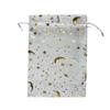 ANSLEY SHOP 100pcs 4x6 Inches Drawstrings Organza Gift Candy Bags Wedding Favors Bags (Star-White) view 1