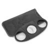 menesia Stainless Steel Cigar Cutter Guillotine with Leather Pouch, Double Blade for a Precise Perfect Cut(Black Deer) view 4