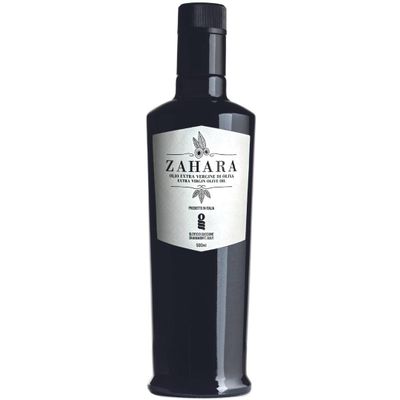 Zahara Extra Virgin Olive Oil from Italy Sicilian Pure EVOO Premium Polyphenol Rich Early Harvest Cold Pressed Multiple Award Winner from Oleificio Guccione | 16.9 fl oz (500ml) Bottle