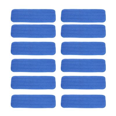 Microfiber Swivel Mop Pad Refill Wet Dry Cleaning Washable Cleans Dirt and Dust Scuff 12 Pack 16" X 5"
