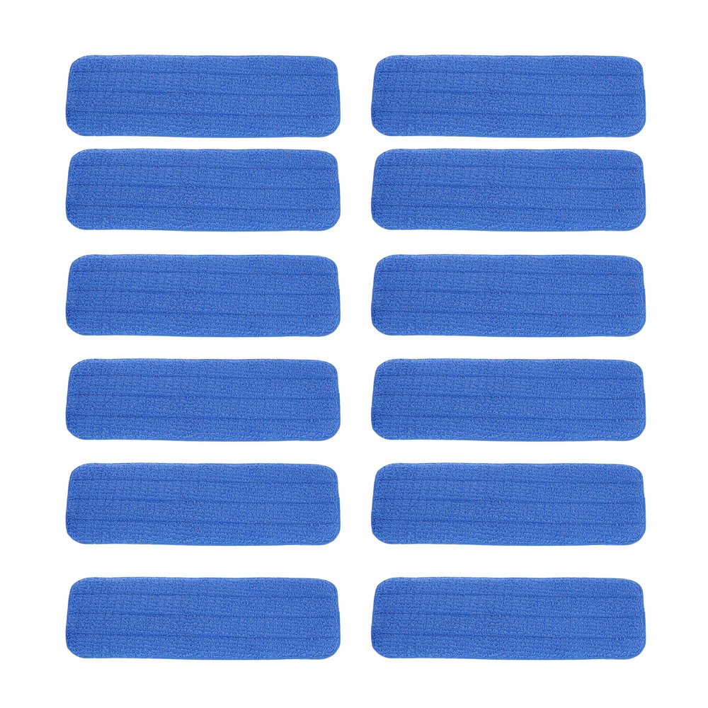 Microfiber Swivel Mop Pad Refill Wet Dry Cleaning Washable Cleans Dirt and Dust Scuff 12 Pack 16" X 5"