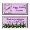 Personalized Custom Purple Butterflies Birthday - Retirement Party Chocolate Candy Bar Wrappers & Foils (Candy not included) (200) view 1