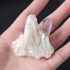 WGPHDW Meditation Home Decor, 1pc Natural Clear Quartz Electroplating Angel Aura Crystal Cluster Aquarium Decoration Home Ornaments Gifts,Natural Crystal (Size : About 20-50g) view 1