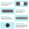 12pcs Microfiber Dusters, Duster with Extension Pole(Stainless Steel) 30 to 100'', Washable Dusters, Bendable Extendable Long Feather Duster for Cleaning Fan, High Ceiling, Blinds, Furniture, Cars view 4