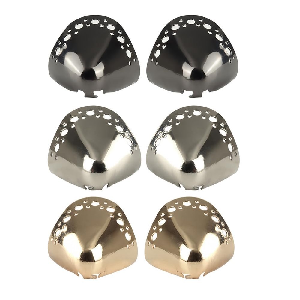 3 Pairs Metal Shoes Pointed High Heel Tip Cap Cover Metal High Heel Pump Toe Cap Cover Pump Decorations Charms Repair Accessories
