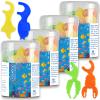 Dacon Kids Flossers, Kids Dental Floss Picks Without Fluoride, Unflavored, 4 Colors Ocean Animals Shaped Makes Flossing Fun, 50 Count (Pack of 4) view 1