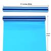 shareluck 100ft Blue Cellophane Wrap Roll (100ft. x 17 in. x 2.3 Mil Thick) - Blue Transparent Cellophane Roll for Gift Basket Wrap - Plastic Wrap for Baby Shower Decorations, Treats. view 2