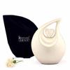 Large White Teardrop Urn with White Heart for Human Ashes Male - Urns for Adult Men and Women - Cremation Urns for Ash, Funeral/Burial Urns, Decorative and Keepsake ERN, Heart Urn, 2.5 LTR view 3