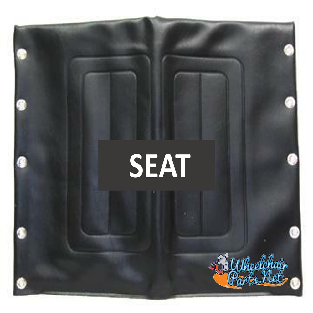 22" x 18" Vinyl Upholstery for Invacare Chairs with 5 Mounting Holes (Seat Only (No Back) Black)