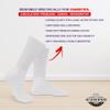 Diamond Star Diabetic Socks For Men Women Non-Binding Doctor Approved Diabetic Crew Socks White (13-15) view 3