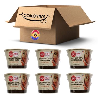 CJ Korean Traditional HANSIK CUPBAN/CUPBAP Variety Assortment [CJ CUPBAN] Jjajang, Kimchi, Soybean, Vege Bibimbap, Soft Tofu, Seaweed, Yellow Curry, Bean Sprout Soup. (Kimchi Bibimbap 6 Packs)
