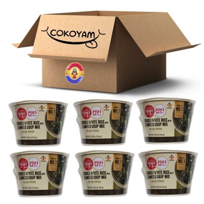 CJ Korean Traditional HANSIK CUPBAN/CUPBAP Variety Assortment [CJ CUPBAN] Jjajang, Kimchi, Soybean, Vege Bibimbap, Soft Tofu, Seaweed, Yellow Curry, Bean Sprout Soup. (Seaweed Soup Bap 6 Packs)