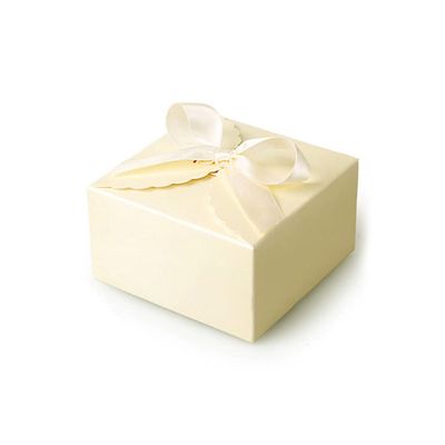 YMULAS 30 PCS Party Favor Candy Box, Kraft Paper Treat Boxes for Gift Giving Wedding Baby Shower Birthday Yellow Small Gift Boxes with Ribbons for Packaging Candy, Cookie, Chocolate, Biscuits (Yellow)