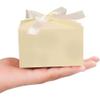 YMULAS 30 PCS Party Favor Candy Box, Kraft Paper Treat Boxes for Gift Giving Wedding Baby Shower Birthday Yellow Small Gift Boxes with Ribbons for Packaging Candy, Cookie, Chocolate, Biscuits (Yellow) view 2