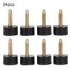 24pcs High Heel Tips Replacement kit with Size 8/9/10/11/12/13mm Non-slip Shoe Repair Replacement Heels Tips U-Shape Black(13x13cm) view 3