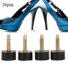 24pcs High Heel Tips Replacement kit with Size 8/9/10/11/12/13mm Non-slip Shoe Repair Replacement Heels Tips U-Shape Black(13x13cm) view 4