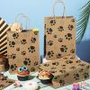 Blulu 20 Pcs Puppy Dog Paw Gift Bags with Paper Twist Handles, Dog Gift Paper Paw Treat Goodie Bags for PET Treat Party Favor, 6.3 x 3.1 x 8.6 Inch(Brown Backing) view 4