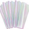 Outus Iridescent Cellophane Film Rainbow Cellophane Wrapping DIY Craft Decorations for Gift Baskets Fairy Butterfly Supply Party Festival celebrations(39 x 236 Inch,Pink) view 1