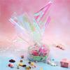 Outus Iridescent Cellophane Film Rainbow Cellophane Wrapping DIY Craft Decorations for Gift Baskets Fairy Butterfly Supply Party Festival celebrations(39 x 236 Inch,Pink) view 4