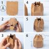 Zontween 50 Pack Hexagon Paper Box With Twines Kraft Paper Hexagon Boxes With Twice Candy Favor Present Boxes For Wedding Birthday Brown view 3