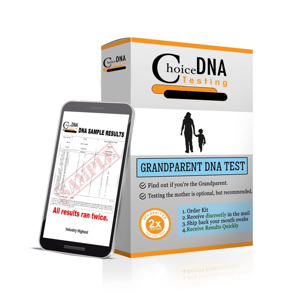 Grandparent DNA Home Test Kit - Includes one Grandparent & one Child. (at Home - for Personal Purposes Only) Free Return Shipping to Lab, All Lab Fees Included - Results in 6 Business Days