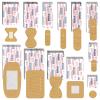 BBTO Assorted Styles Flexible Fabric Adhesive Bandages - Small Breathable Fingertip and Cloth Elastic Knuckle Bandages in Various Sizes for First Aid and Wound Care (180 Pcs) view 1