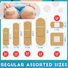 BBTO Assorted Styles Flexible Fabric Adhesive Bandages - Small Breathable Fingertip and Cloth Elastic Knuckle Bandages in Various Sizes for First Aid and Wound Care (180 Pcs) view 2