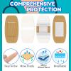 BBTO Assorted Styles Flexible Fabric Adhesive Bandages - Small Breathable Fingertip and Cloth Elastic Knuckle Bandages in Various Sizes for First Aid and Wound Care (180 Pcs) view 4