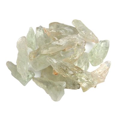 Acxico 2Pcs 100g Natural Prasiolite Green Amethyst Raw Crystal Healing Energy