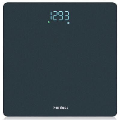 Homebuds Bathroom Scale for Body Weight, High Precision 0.1lb by Professional Factory Since 2001, Weight Scale LED Display and Step-On, 3*AAA Batteries Included, 400lb/182kg, Blue