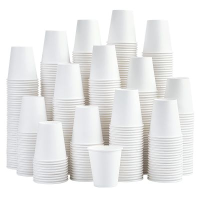 LITOPAK 480 Pack 5 oz Disposable Paper Coffee Cups, White Hot Espresso Cups for Party, Picnic, and Travel