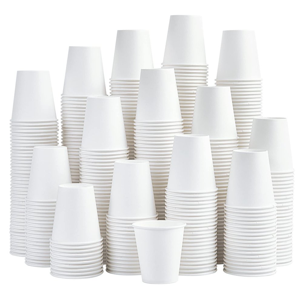 LITOPAK 480 Pack 5 oz Disposable Paper Coffee Cups, White Hot Espresso Cups for Party, Picnic, and Travel