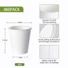 LITOPAK 480 Pack 5 oz Disposable Paper Coffee Cups, White Hot Espresso Cups for Party, Picnic, and Travel view 2