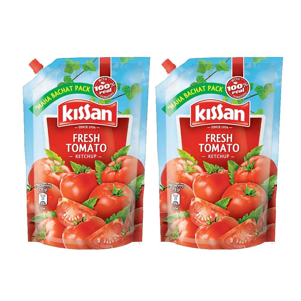 BBRATS Kissan Fresh Tomato Ketchup, 950 g (Pack of 2), x 950 g
