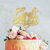 Personalized Christening Cross Cake Topper Baptism Cake Topper for Girl Boy Custom Name Golden Glitter God Bless Cake Topper First Communion Gift view 1