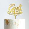 Personalized Christening Cross Cake Topper Baptism Cake Topper for Girl Boy Custom Name Golden Glitter God Bless Cake Topper First Communion Gift view 4