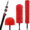30 Foot High Reach Dusting Kit with 6-24 Foot Extension Pole // High Ceiling and Cobweb Duster with Telescopic Pole // Microfiber and Outdoor & Indoor Extendable Duster Cleaning Kit view 1