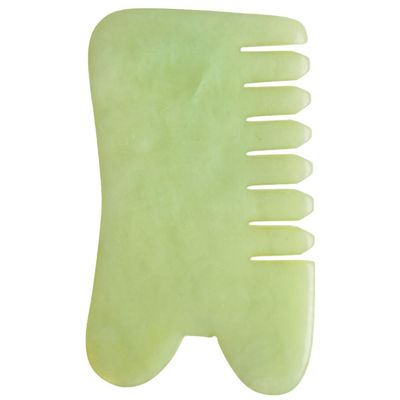 ARTIBETTER 1pc Jade Massage Comb Guasha Comb Jade Hair Gua Sha Massage Tool Massager for Head Caring, Relaxation