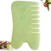 ARTIBETTER 1pc Jade Massage Comb Guasha Comb Jade Hair Gua Sha Massage Tool Massager for Head Caring, Relaxation view 3