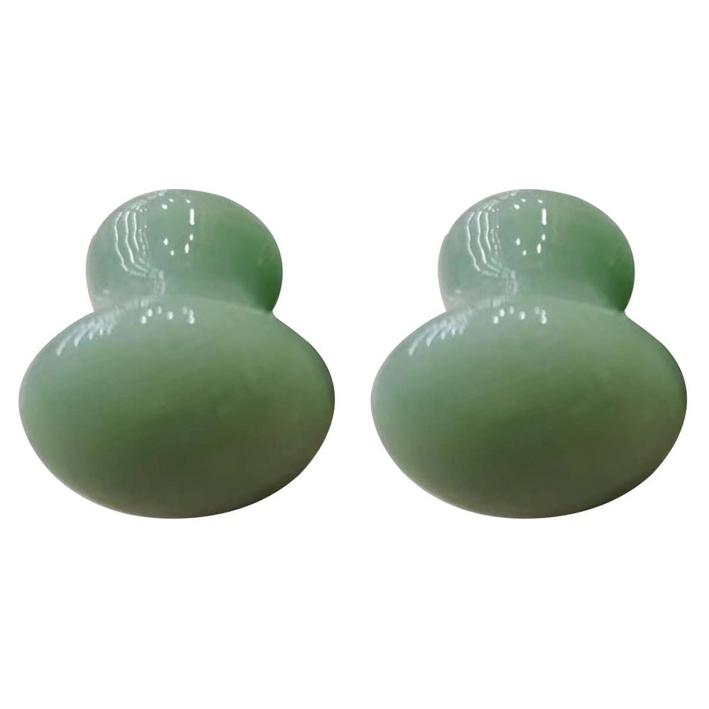 Uonlytech 2 Pcs Massage Tool Jade Roller Massager for Circulation Soreness Relief Handheld Spa Device