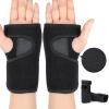 2 Pieces Carpal Tunnel Wrist Brace for Night Wrist Sleep Supports Splints Stabilizer and Hand Brace Cushioned to Help with Carpal Tunnel Pain Relief Universal Adjustable Fit(Breathable Style,Black) view 1