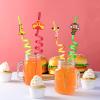 24 Circus Party Favors Drinking Straws for Circus Carnival Party Supplies with 2 PCS Straws Cleaning Brush view 2