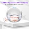 Voraiya Ultrasonic UV Cleaner for Dentures, Aligner, Retainer, Whitening Trays, Night Dental Mouth Guard, Toothbrush Head, Ultrasonic Jewelry Cleaner Machine for all dental Appliances, Diamon (White) view 2