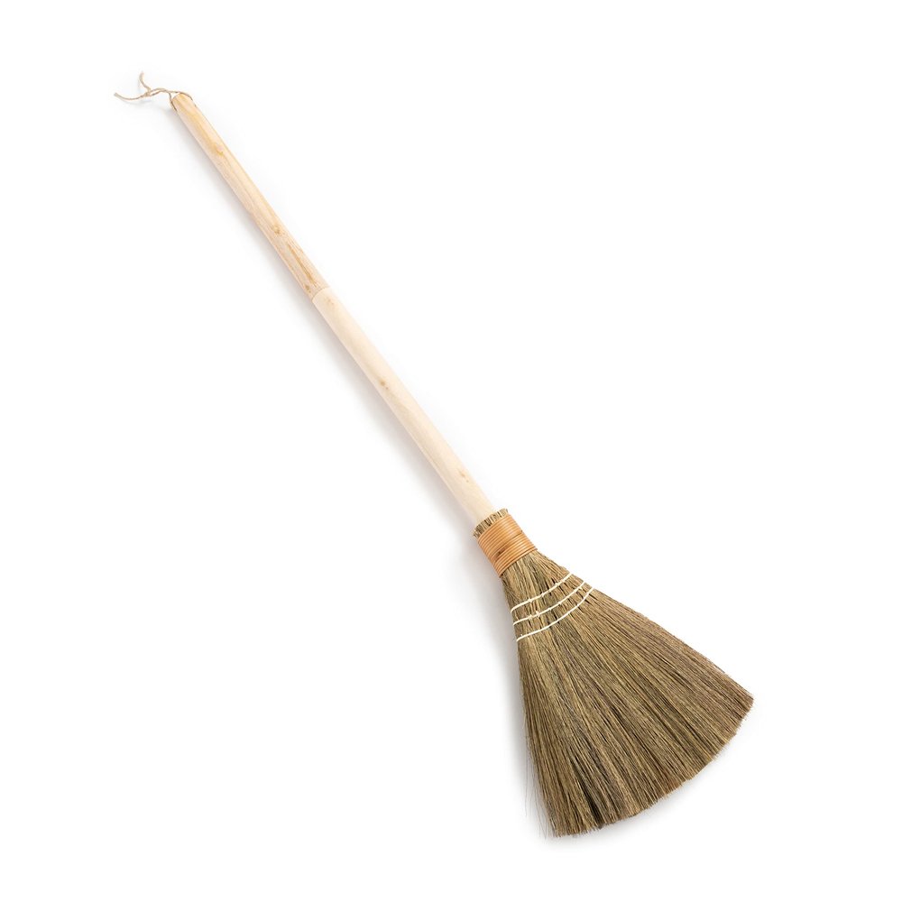 TTS Handmade Whisk Sweeping Broom - Vietnamese Straw Soft Broom for Indoor or Outdoor Sweeping - 9.45" Width, 39.37" Length