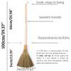 TTS Handmade Whisk Sweeping Broom - Vietnamese Straw Soft Broom for Indoor or Outdoor Sweeping - 9.45" Width, 39.37" Length view 2