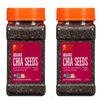 Better Body Foods, Organic Chia Seeds with Calcium, Iron, Potassium, 5350mg Omega-3s, Non-GMO and Gluten Free | Add Omega 3 Protein to Salad, Smoothie, Oatmeal Acai Bowl | Pack of 2 - 567 grams Airtight Jars view 1